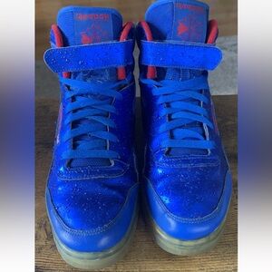 Reebok Classic Ex-O-Fit Hi  Men’s Shoes Blue with Water Drops 059503 RARE Sz 8.5